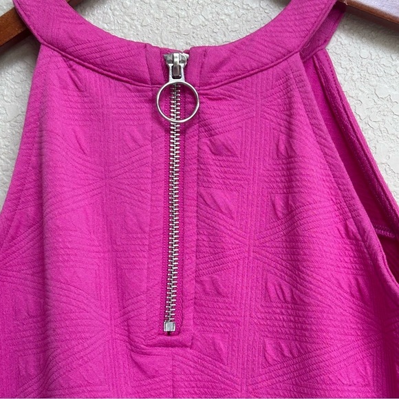 Justice Girls’ Medium 10 Pink Textured Fit & Flare Sleeveless Dress Back Zip - Picture 5 of 6